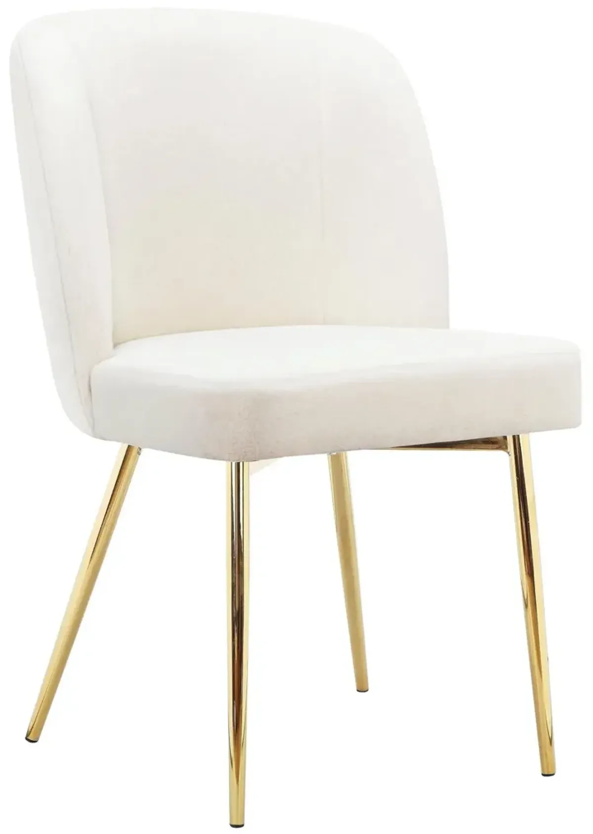 Trina Dining Chair with Chrome Plated Gold Legs, Set of 2