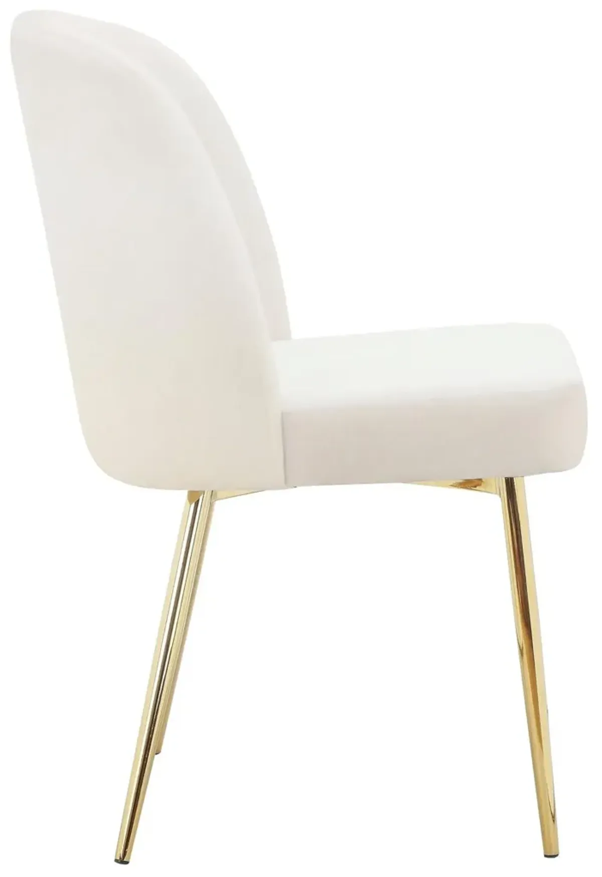 Trina Dining Chair with Chrome Plated Gold Legs, Set of 2