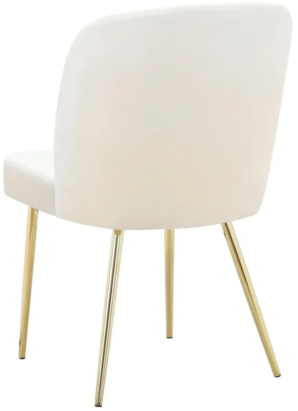 Trina Dining Chair with Chrome Plated Gold Legs, Set of 2