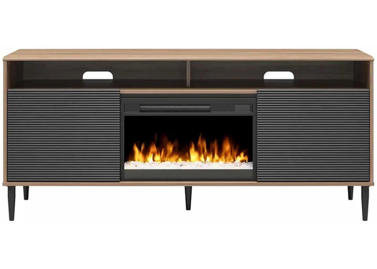 Daphne Fluted Contemporary Electric Fireplace TV Stand for TVs up to 70"