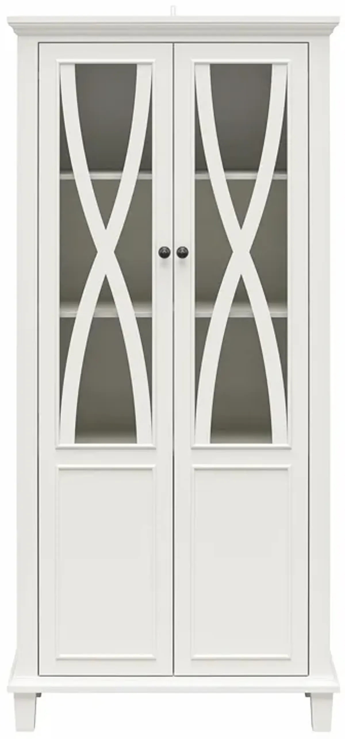 Ellington Tall Accent Cabinet with Glass Doors