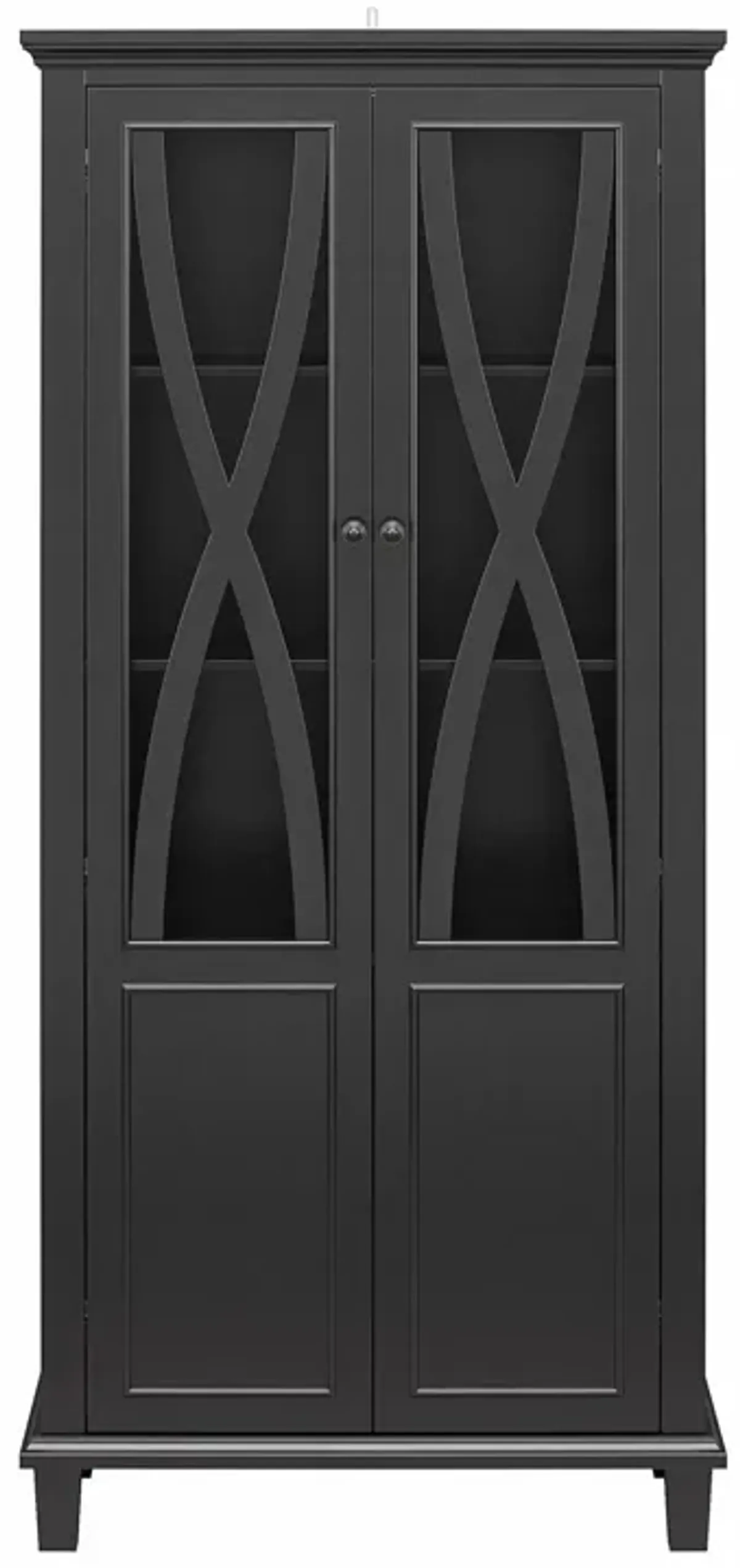 Ellington Tall Accent Cabinet with Glass Doors