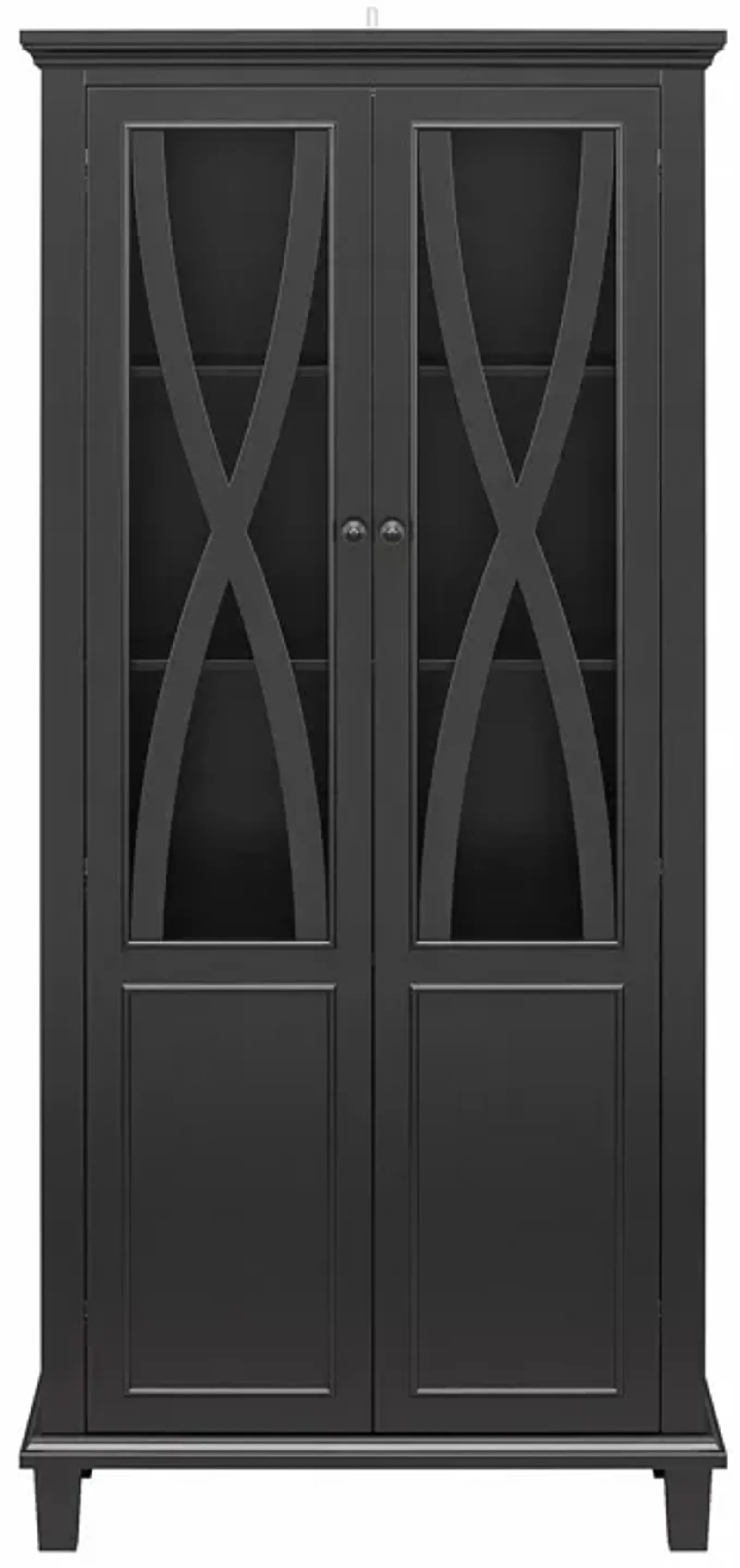 Ellington Tall Accent Cabinet with Glass Doors