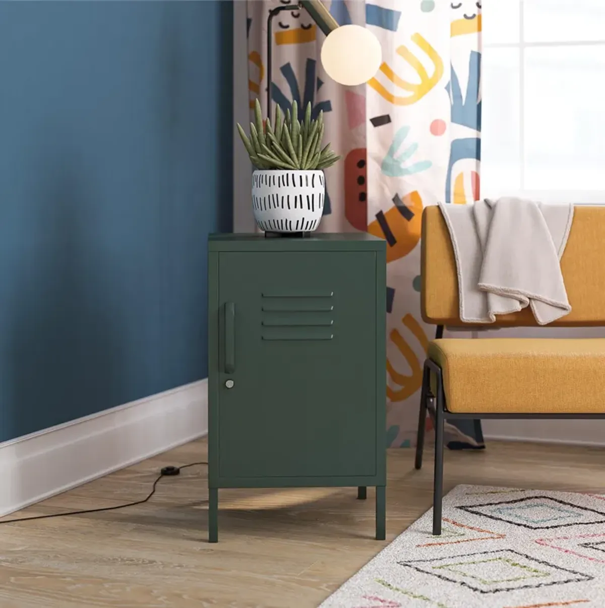 Cache 1 Door Metal Locker End Table