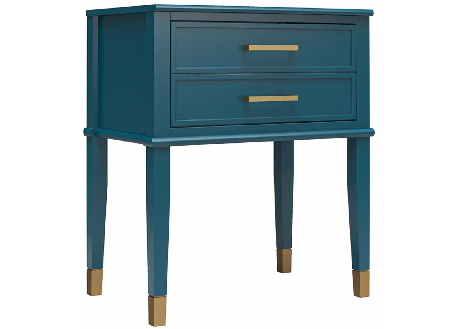 Westerleigh 2 Drawer Nightstand with Gold Accents