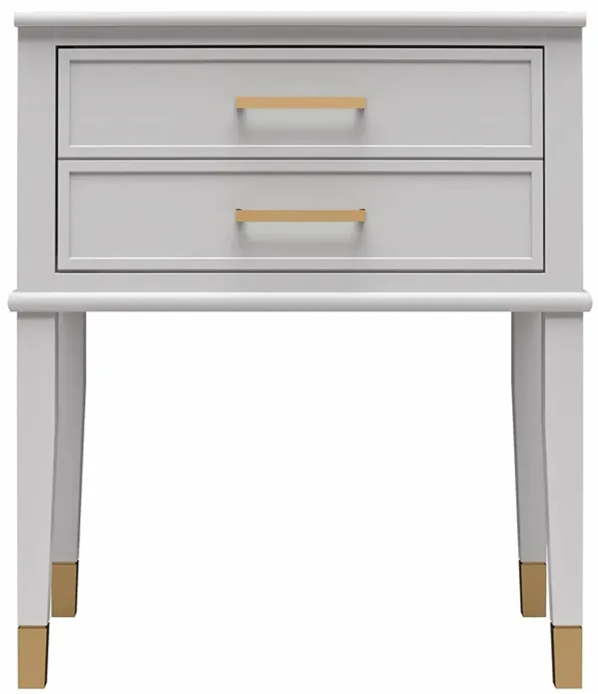 Westerleigh 2 Drawer Nightstand with Gold Accents