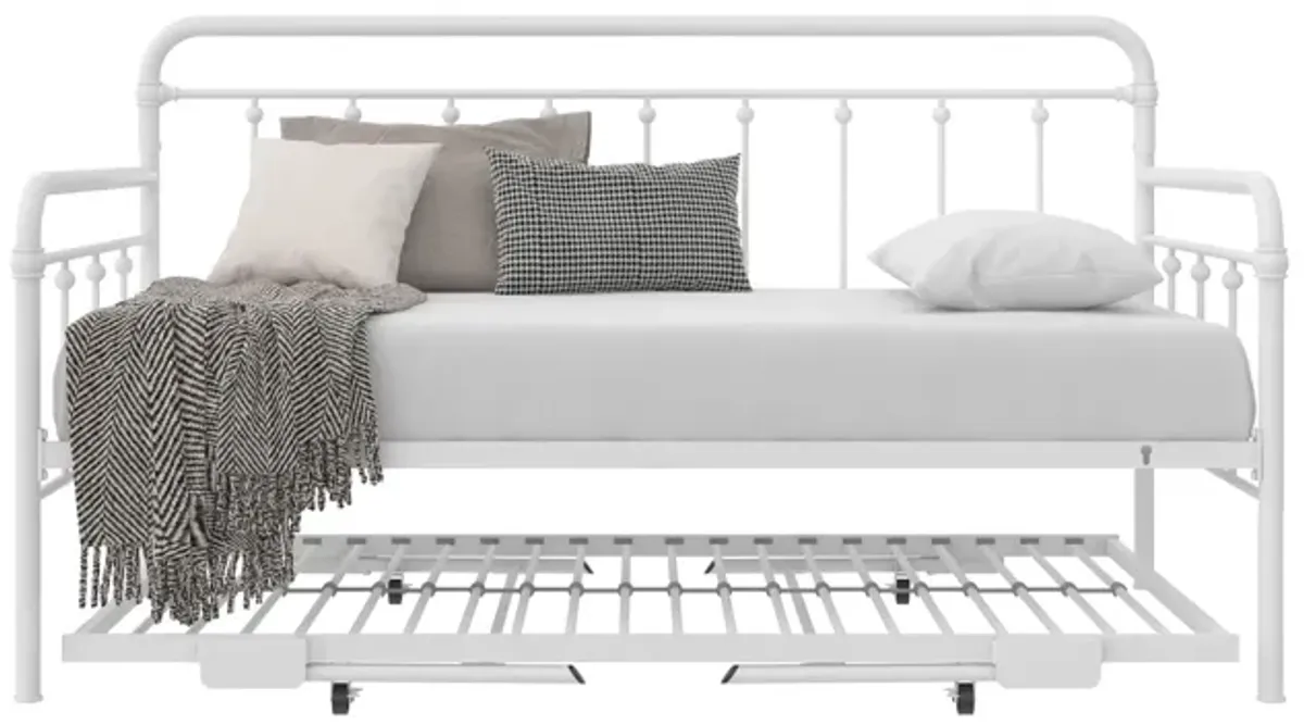 Locky Metal Daybed with Pop Up Trundle Bed