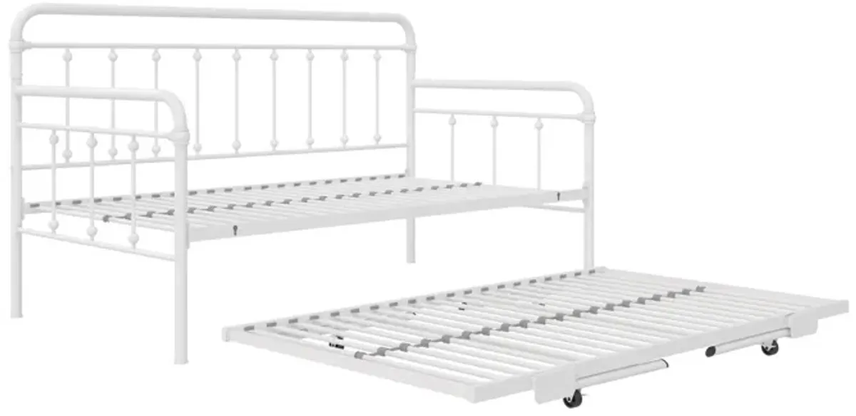 Locky Metal Daybed with Pop Up Trundle Bed