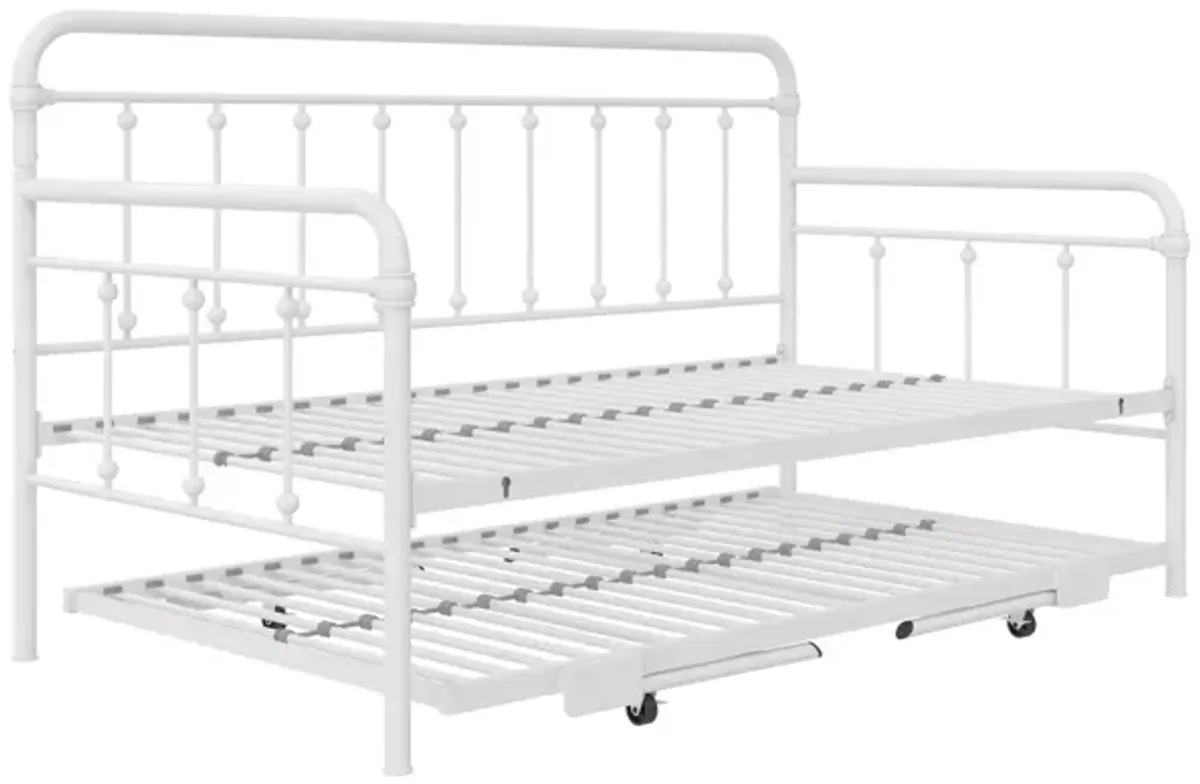 Locky Metal Daybed with Pop Up Trundle Bed