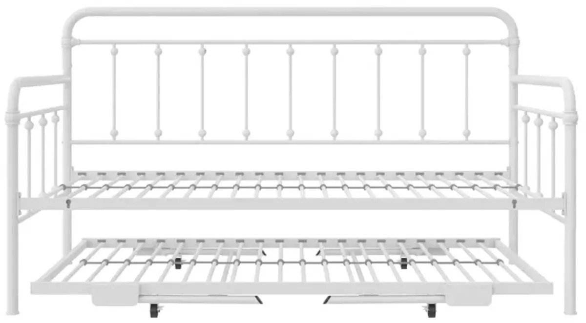 Locky Metal Daybed with Pop Up Trundle Bed