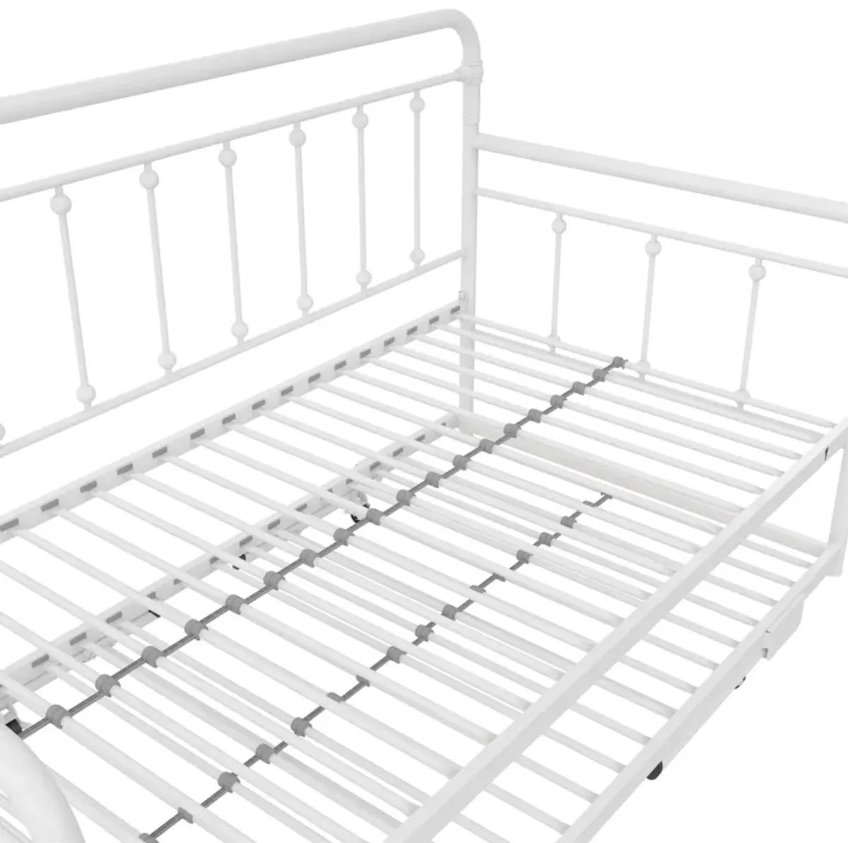 Locky Metal Daybed with Pop Up Trundle Bed