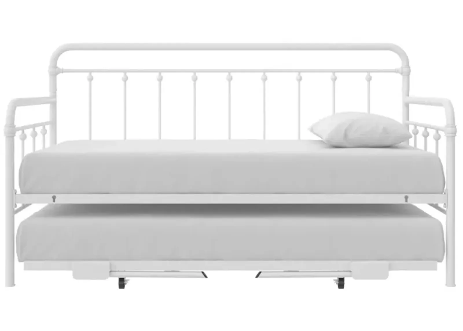 Locky Metal Daybed with Pop Up Trundle Bed