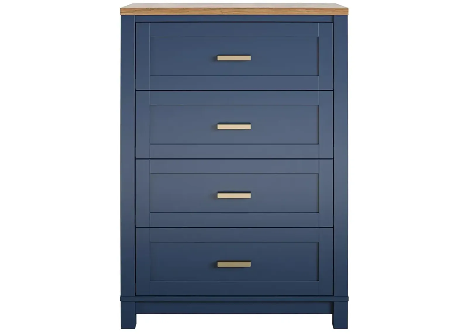 Armada 4 Drawer Dresser with Gold Knobs