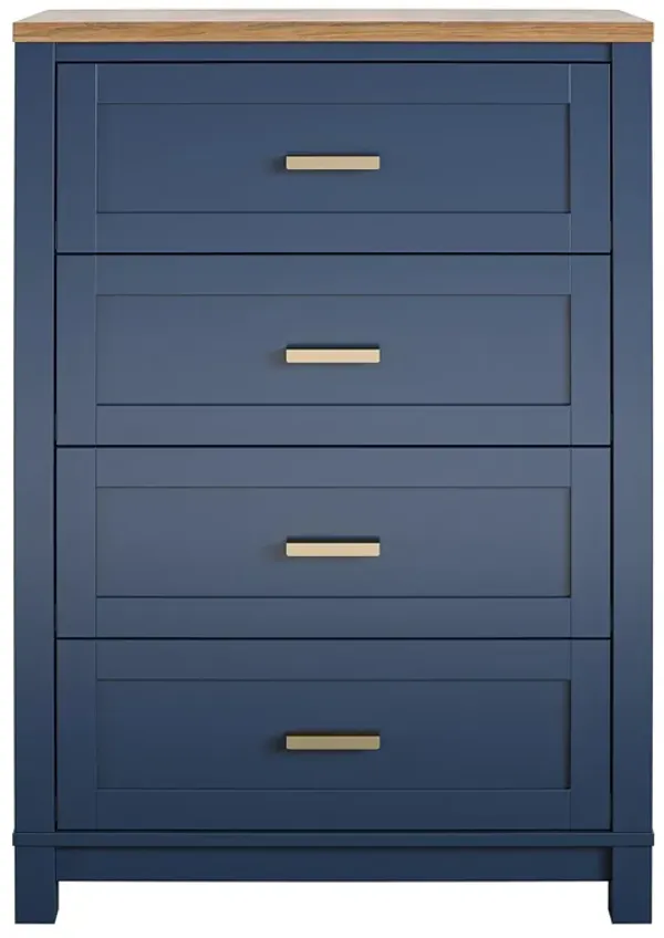 Armada 4 Drawer Dresser with Gold Knobs