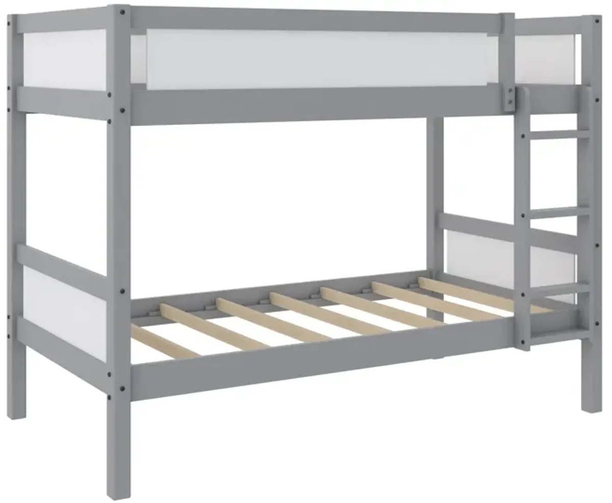 Adrian Twin over Twin Wood Bunk Bed with Integrated Ladder