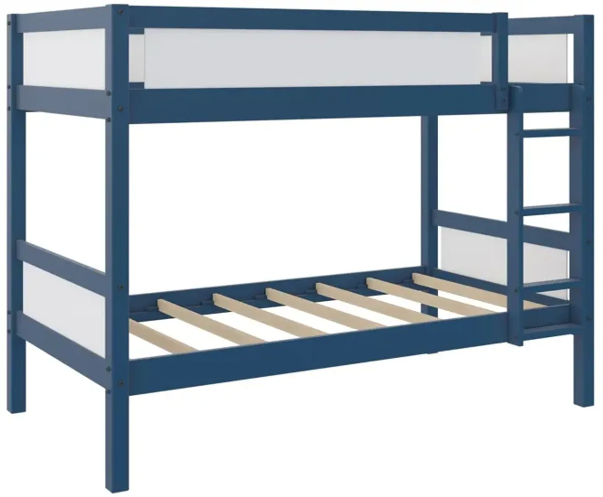 Adrian Twin over Twin Wood Bunk Bed with Integrated Ladder