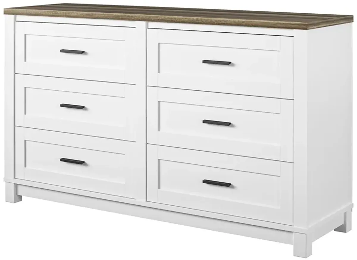 Chapel Hill Modern Farmhouse 6 Drawer Dresser