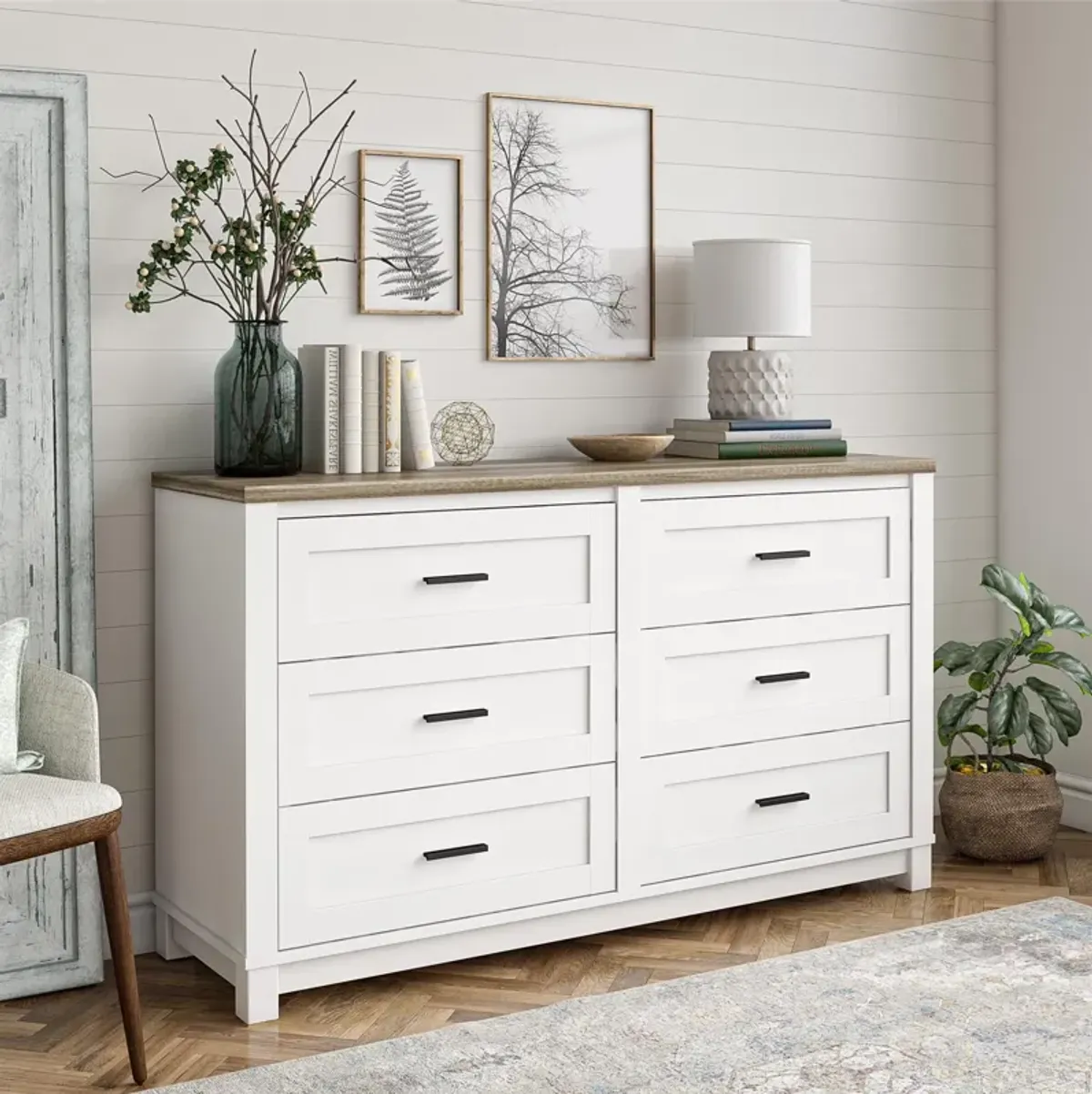 Chapel Hill Modern Farmhouse 6 Drawer Dresser