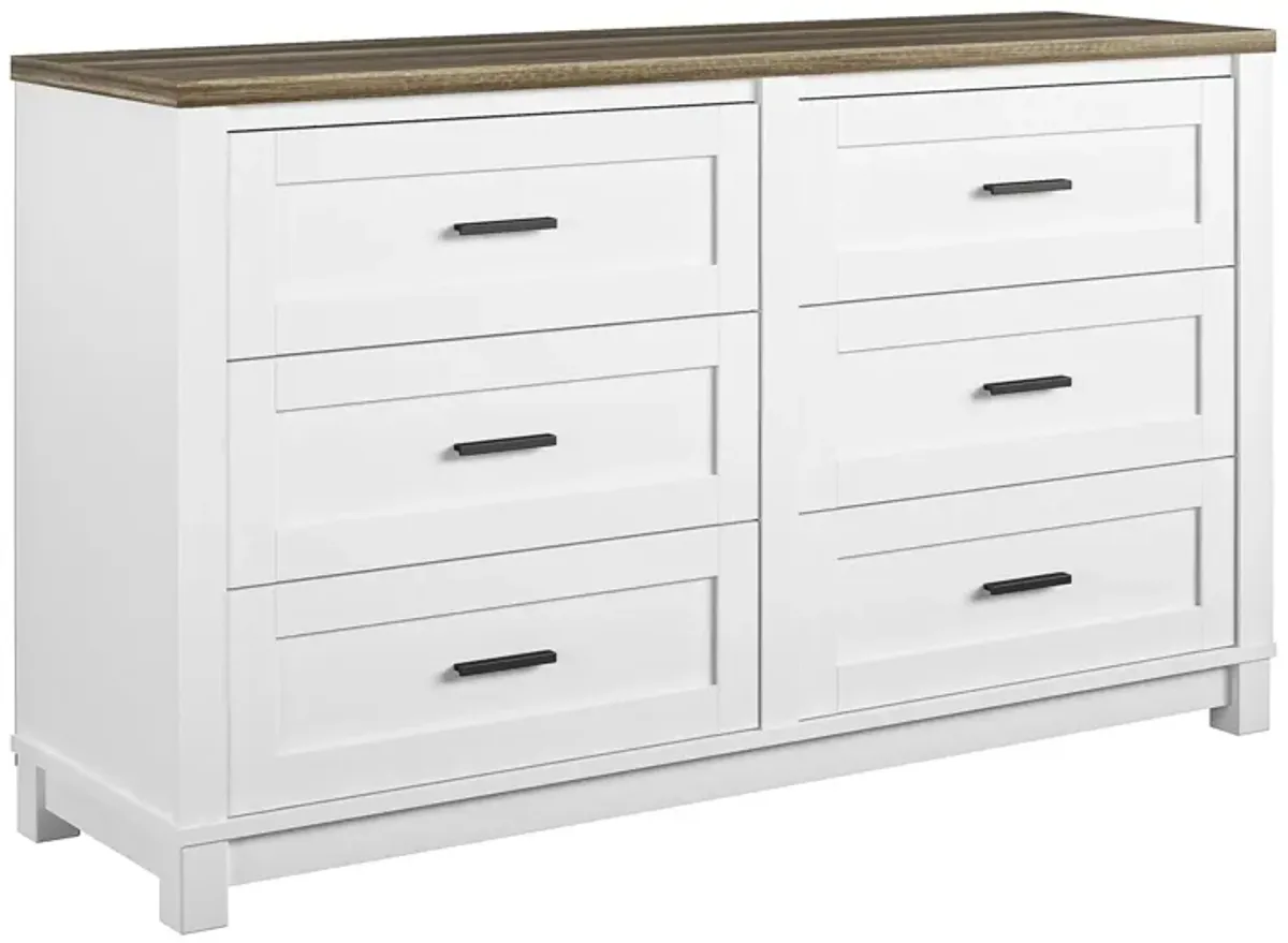 Chapel Hill Modern Farmhouse 6 Drawer Dresser