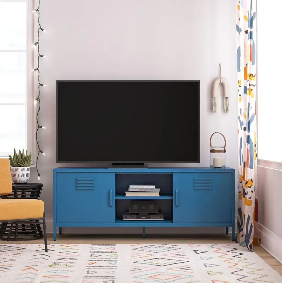 Cache Metal Locker-Style TV Stand for TVs up to 65"