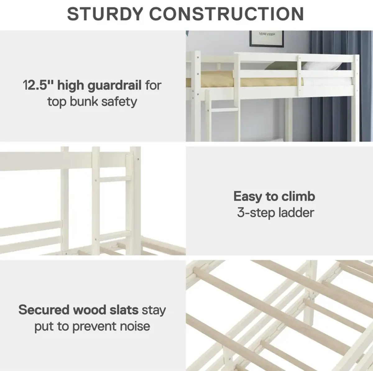 Casey L-Shaped Corner Triple Bunk Bed