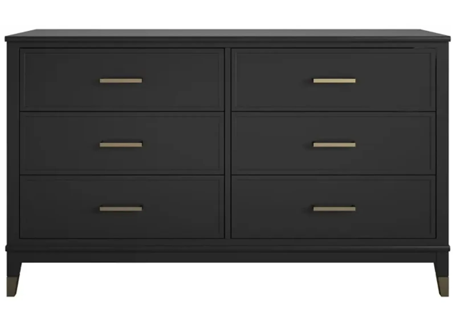 Westerleigh 6 Drawer Dresser with Gold Knobs