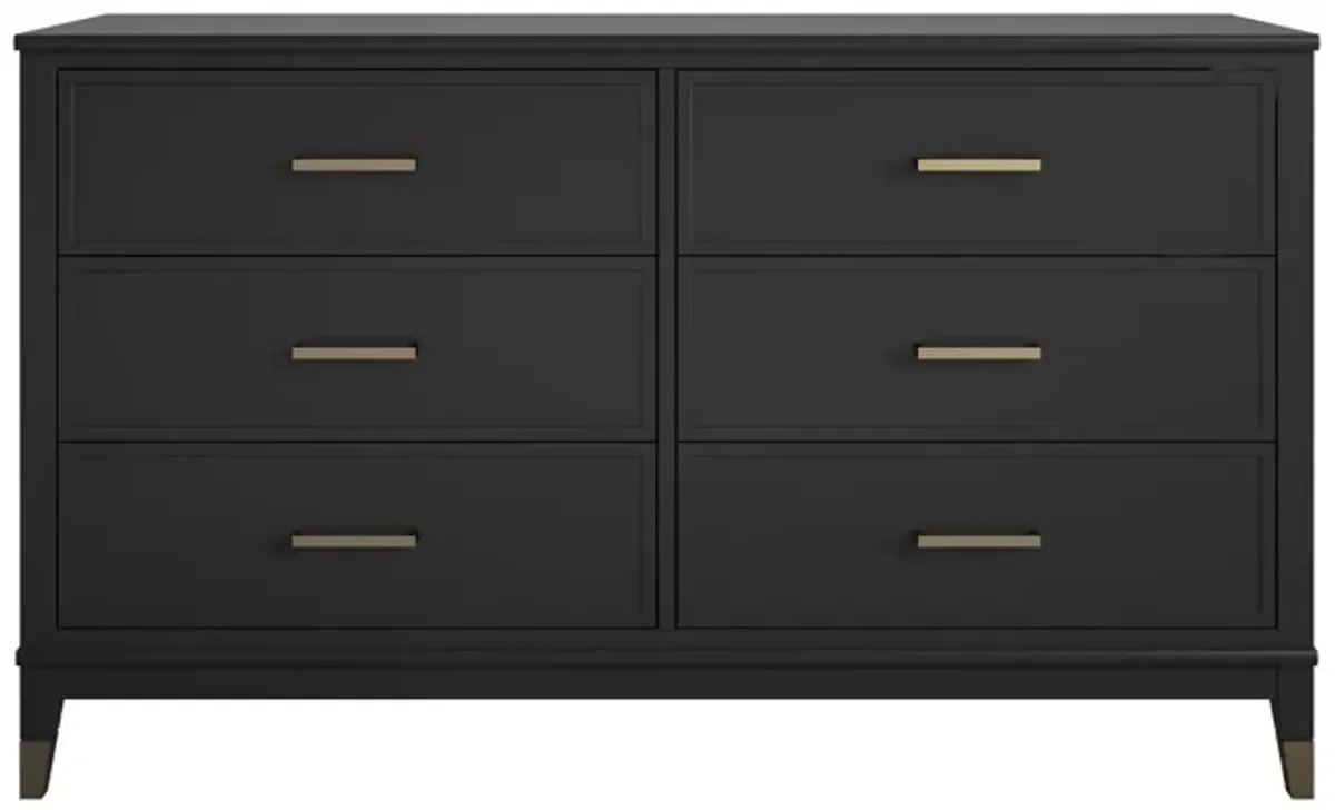 Westerleigh 6 Drawer Dresser with Gold Knobs