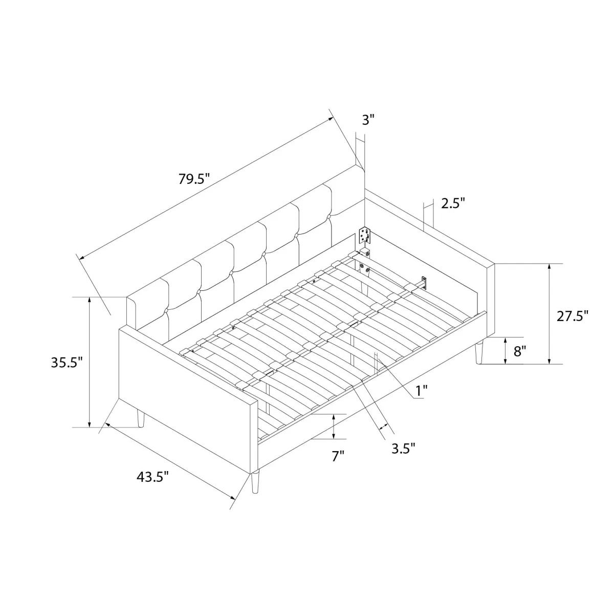 Wimberly Upholstered Daybed