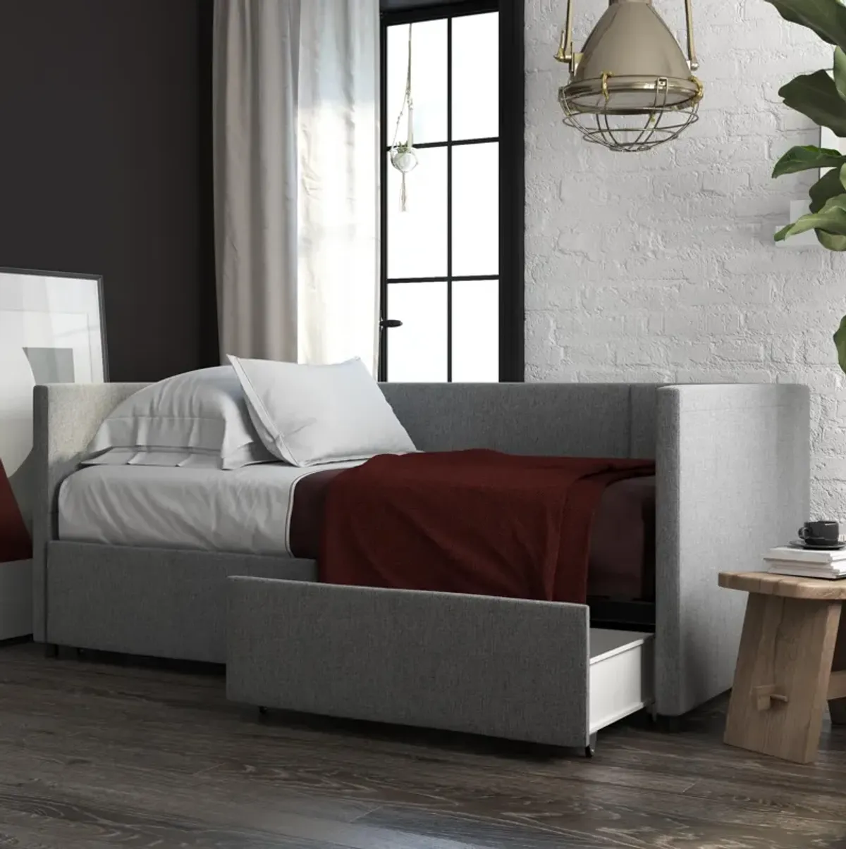 Wynn Upholstered Daybed with Storage Drawers