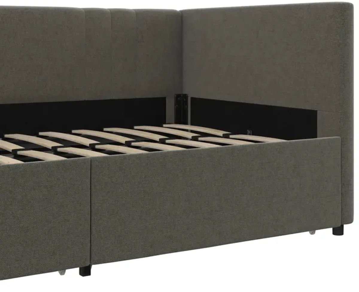 Wynn Upholstered Daybed with Storage Drawers