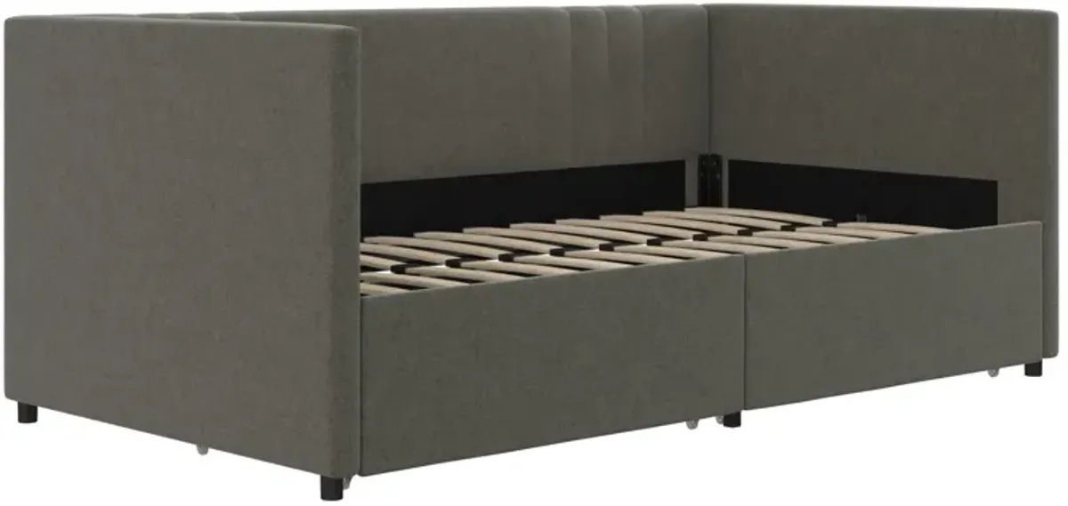 Wynn Upholstered Daybed with Storage Drawers