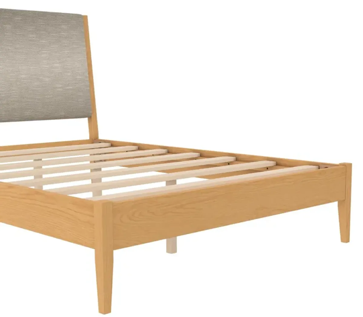 Dacin  Wood and Upholstered Platform Bed