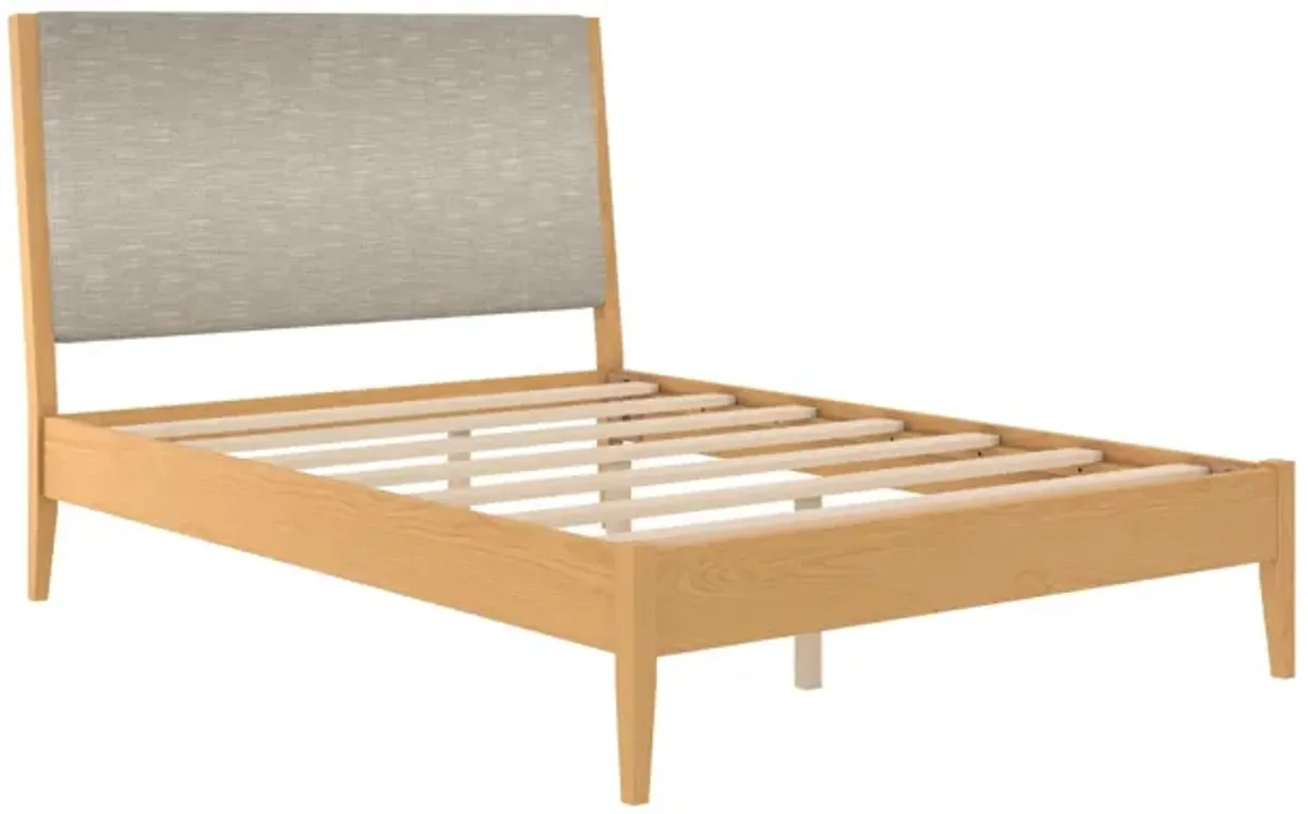 Dacin  Wood and Upholstered Platform Bed