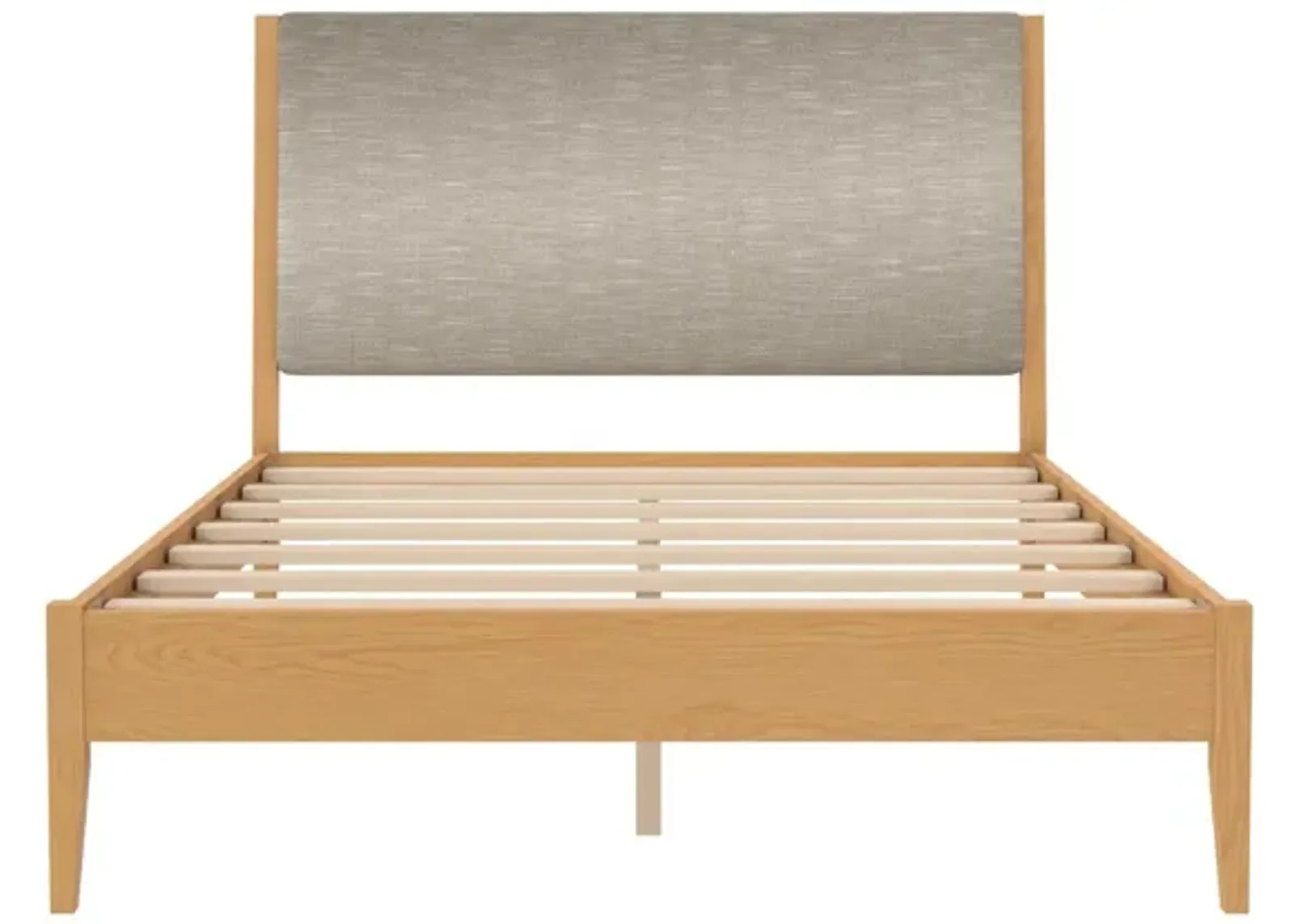 Dacin  Wood and Upholstered Platform Bed