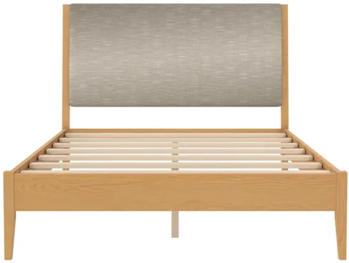 Dacin  Wood and Upholstered Platform Bed