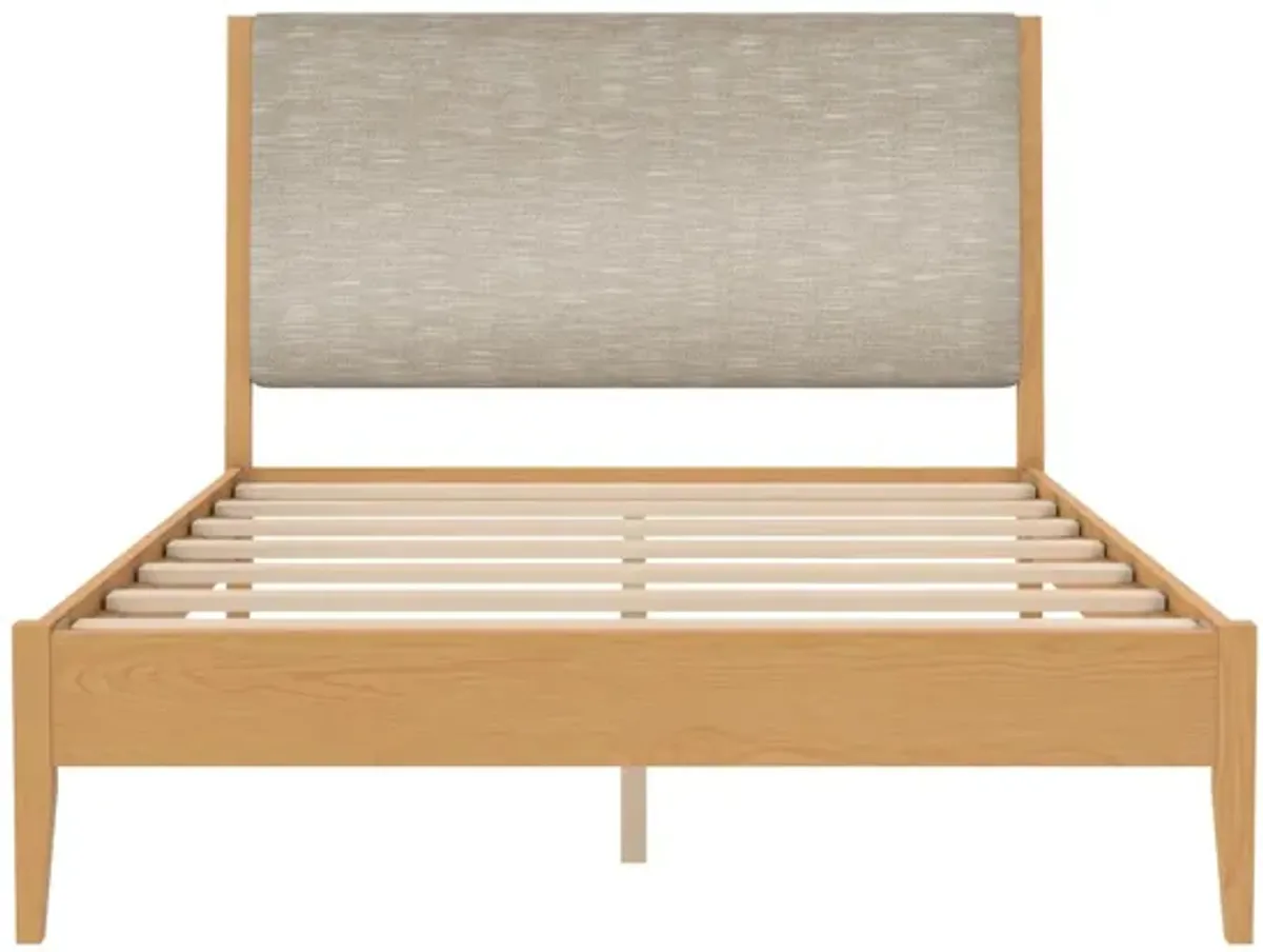 Dacin  Wood and Upholstered Platform Bed