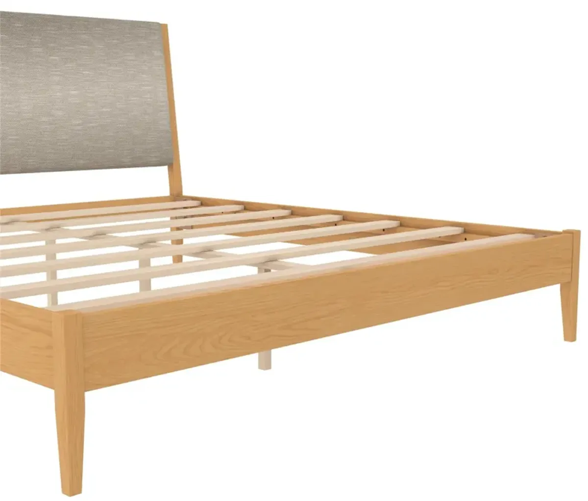 Dacin  Wood and Upholstered Platform Bed