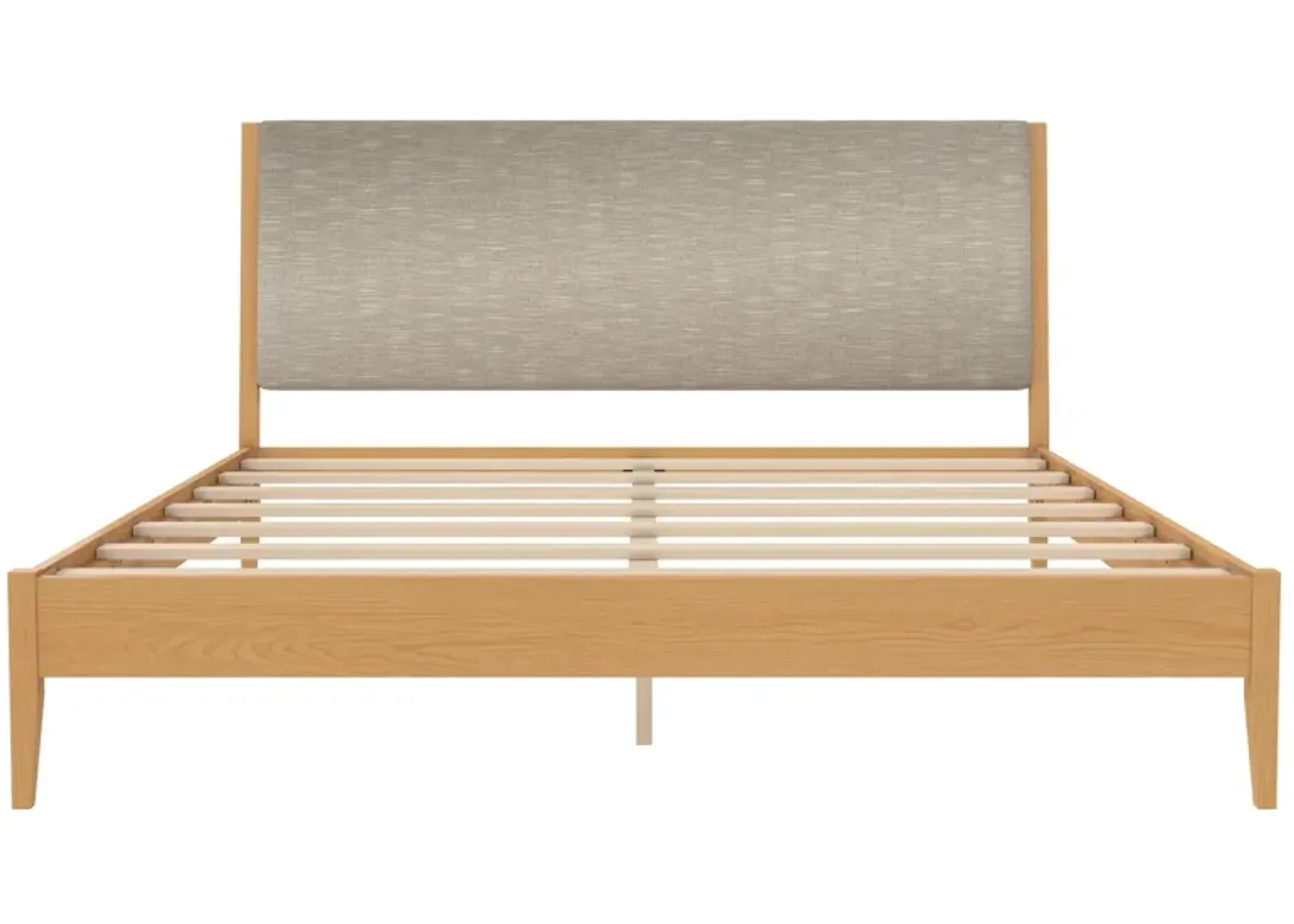 Dacin  Wood and Upholstered Platform Bed