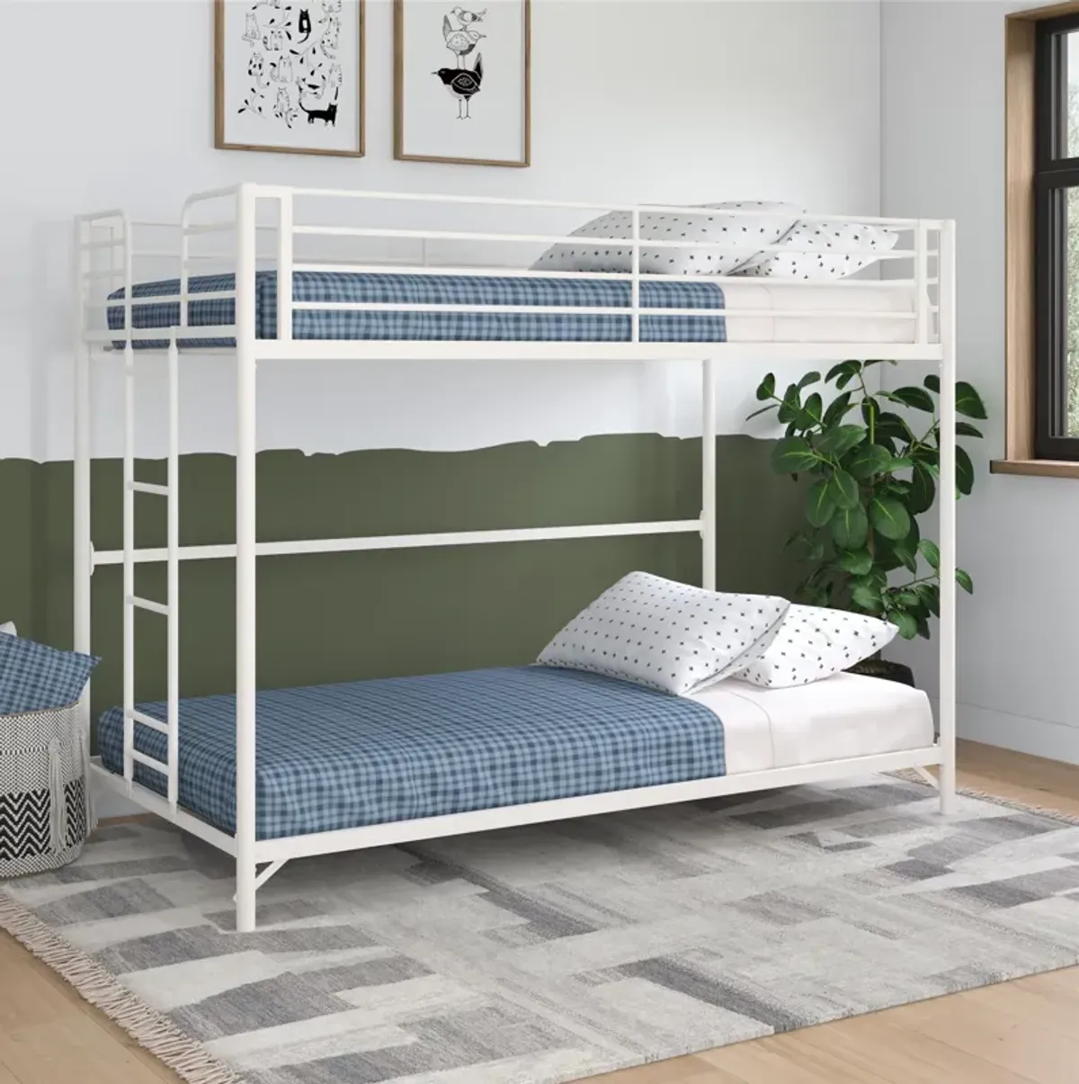 BrEZ Build Collection Easy Assembly Kids Metal Bunk Bed