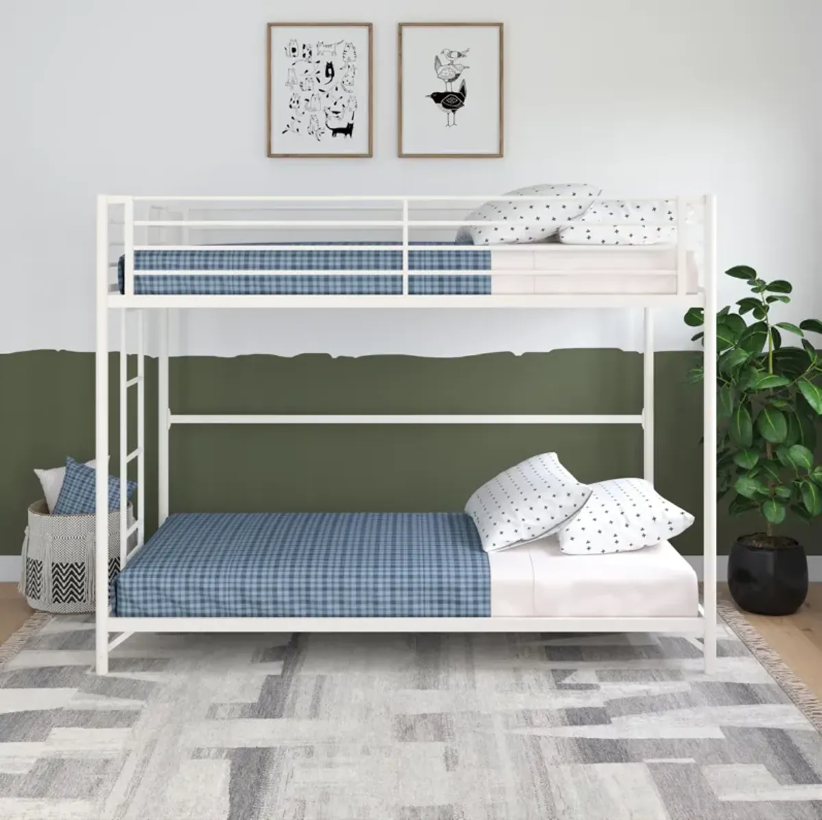 BrEZ Build Collection Easy Assembly Kids Metal Bunk Bed