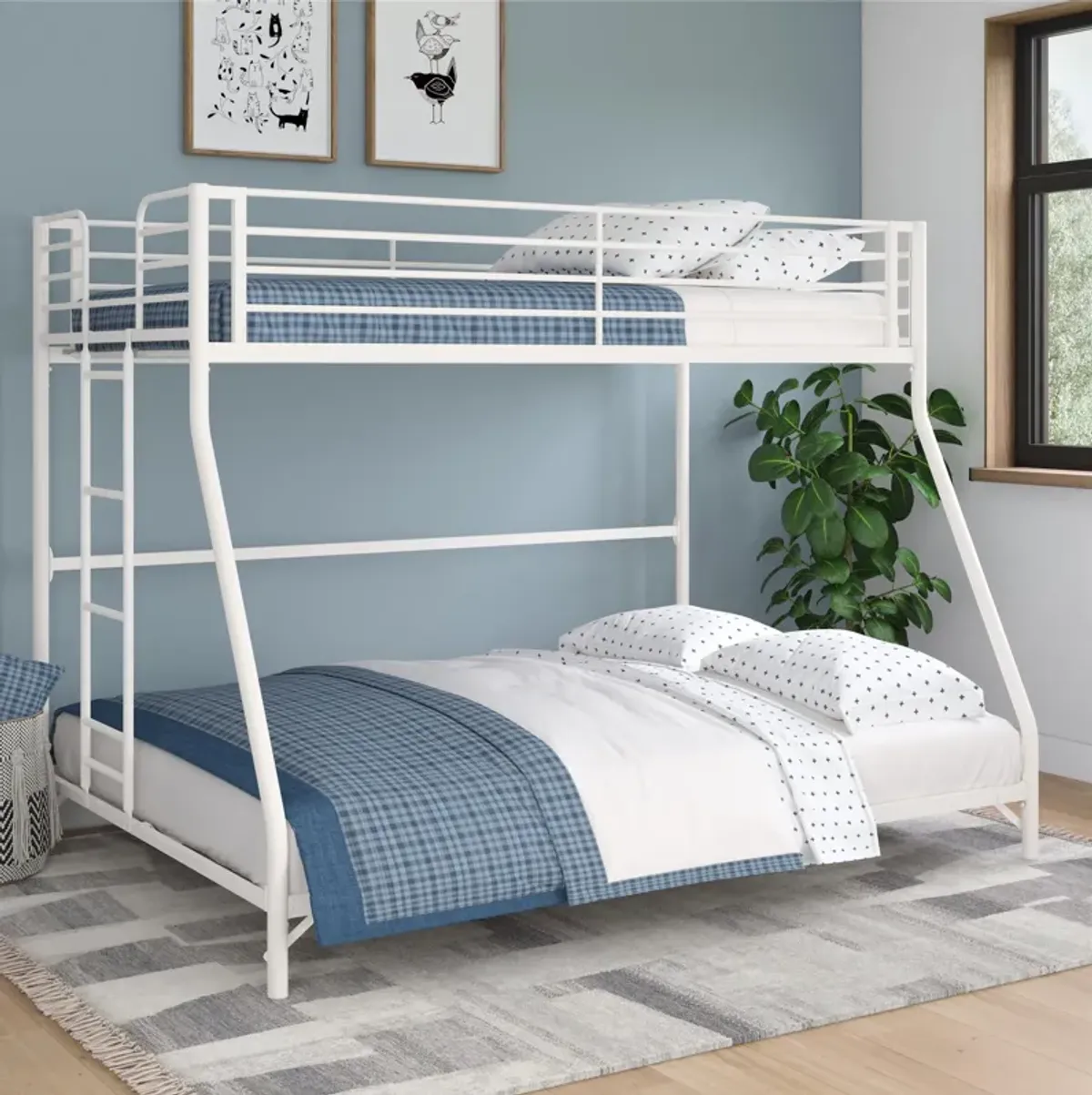 BrEZ Build Collection Easy Assembly Kids Metal Bunk Bed