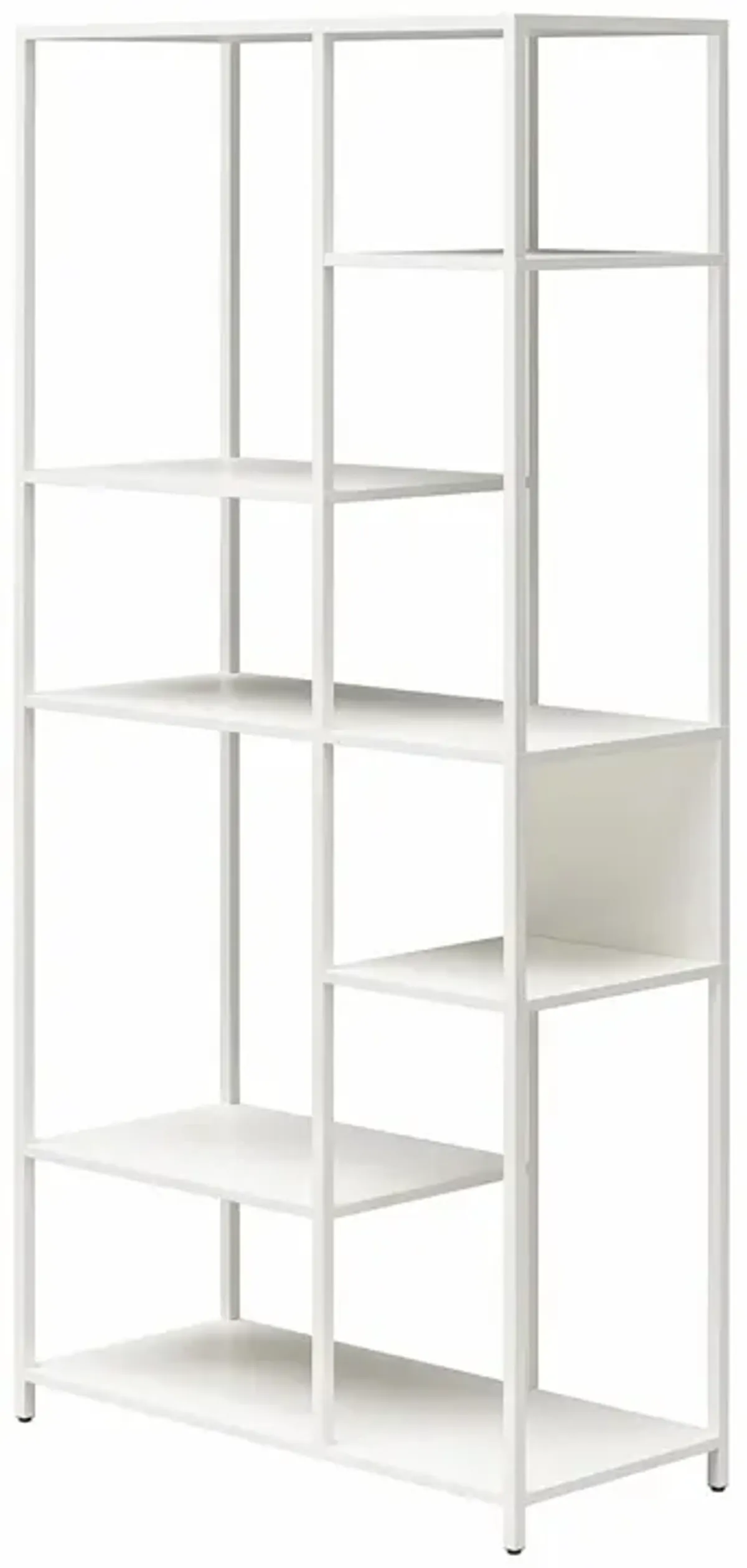 Shadwick Metal Bookcase with Six Variating-Sized Shelves