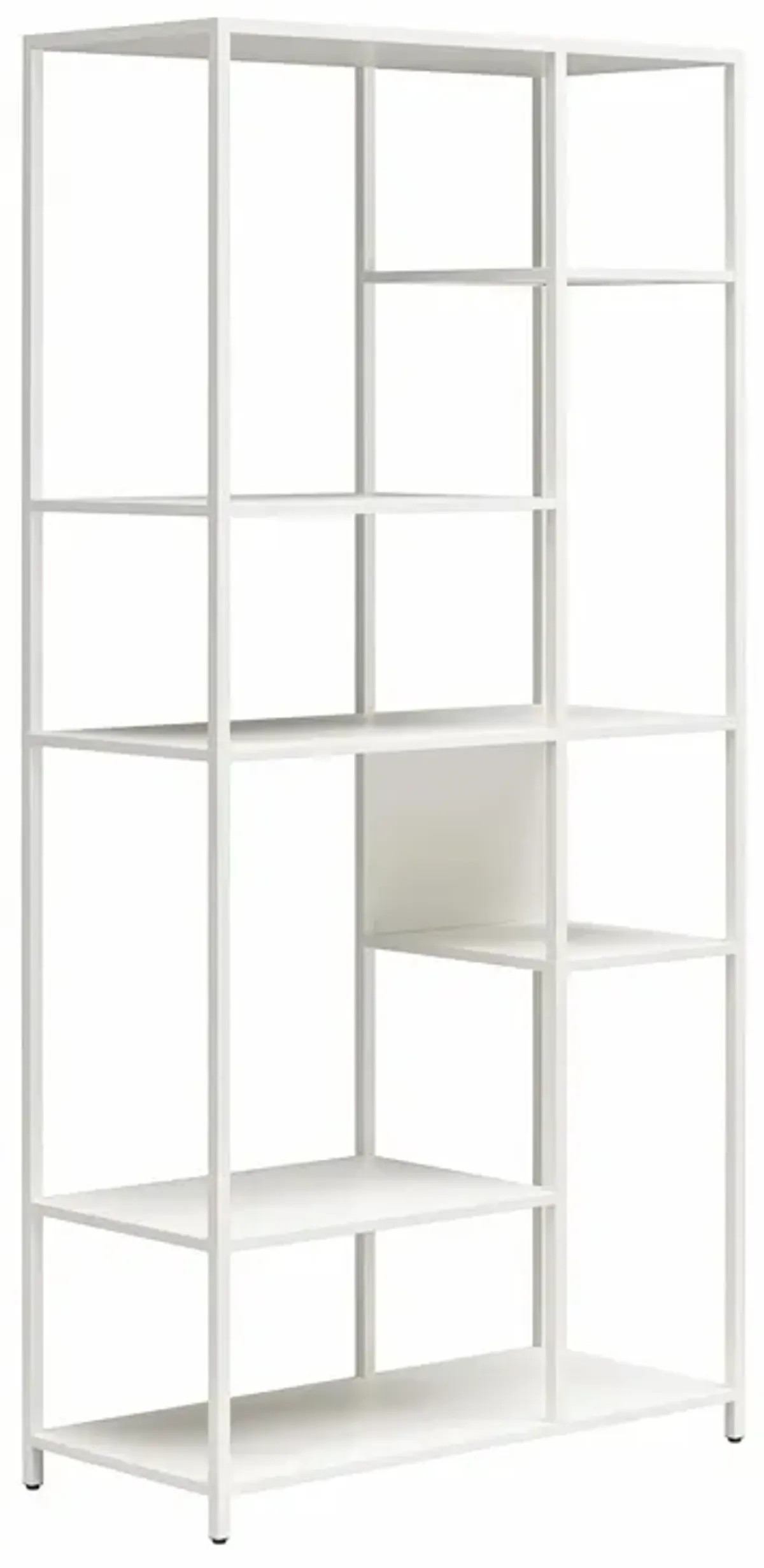 Shadwick Metal Bookcase with Six Variating-Sized Shelves