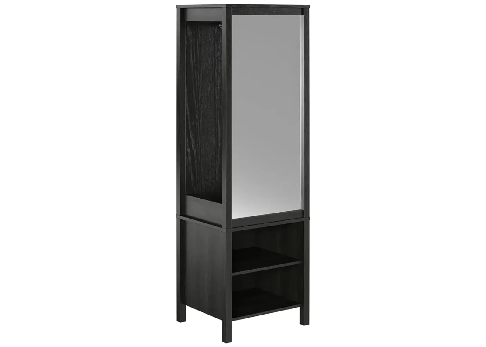 Amberly Wardrobe with Mirror, Clothing Bar and 3 Shelves