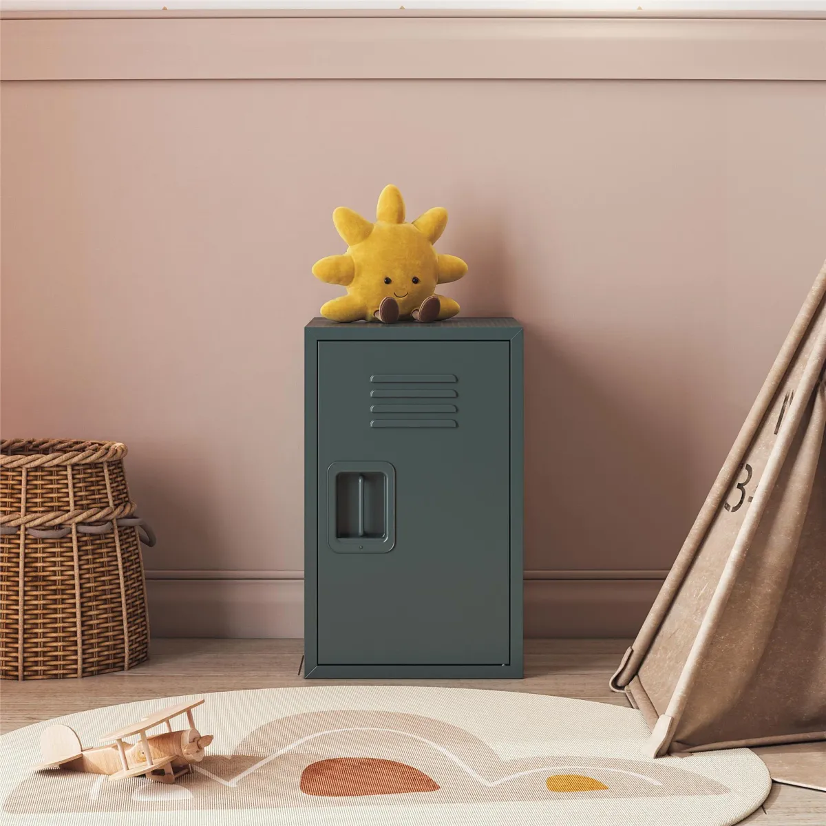 Casey Kids Stackable Mini Metal Storage Locker