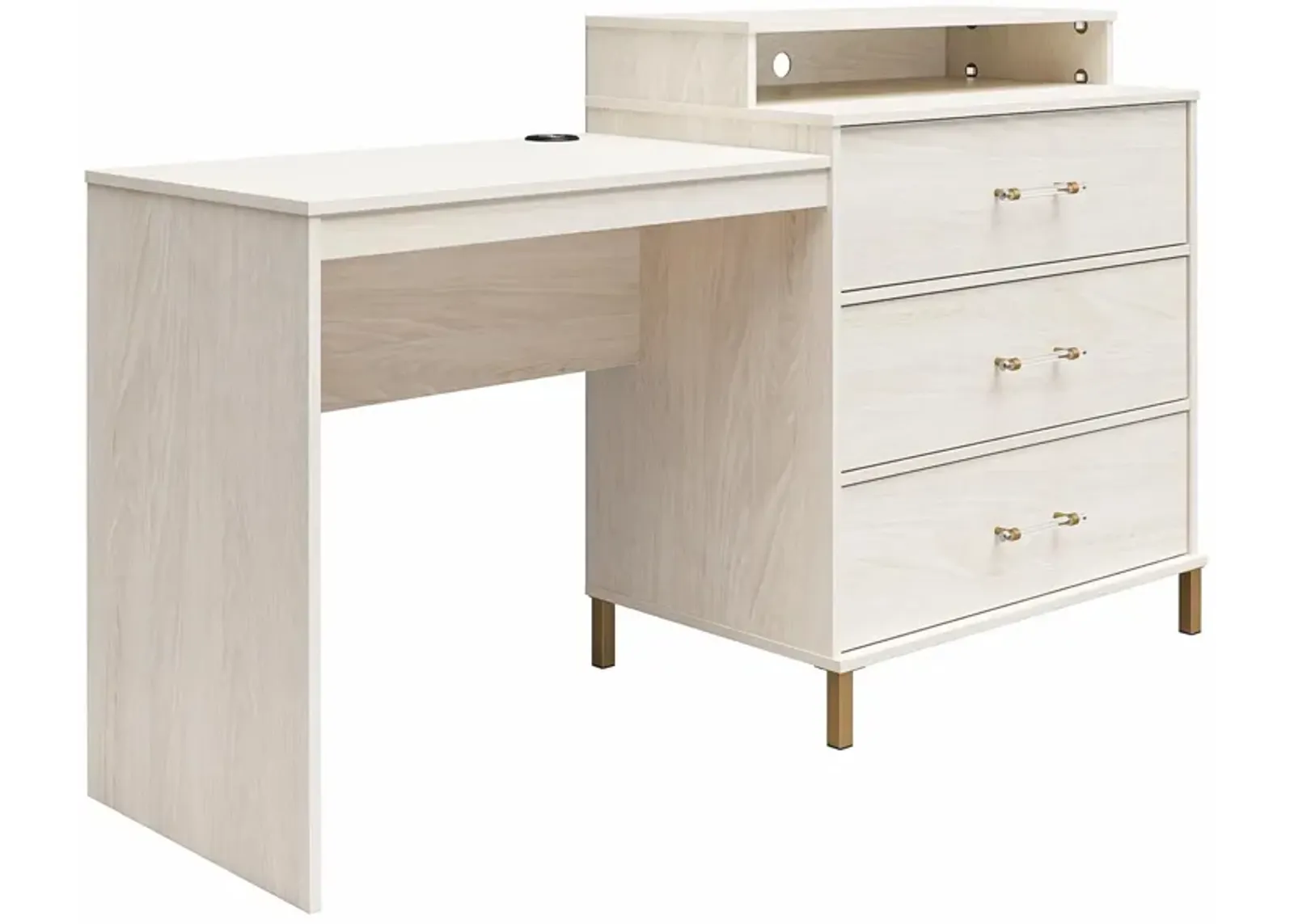 Kalissa Dresser Desk Combo with Wireless Charger