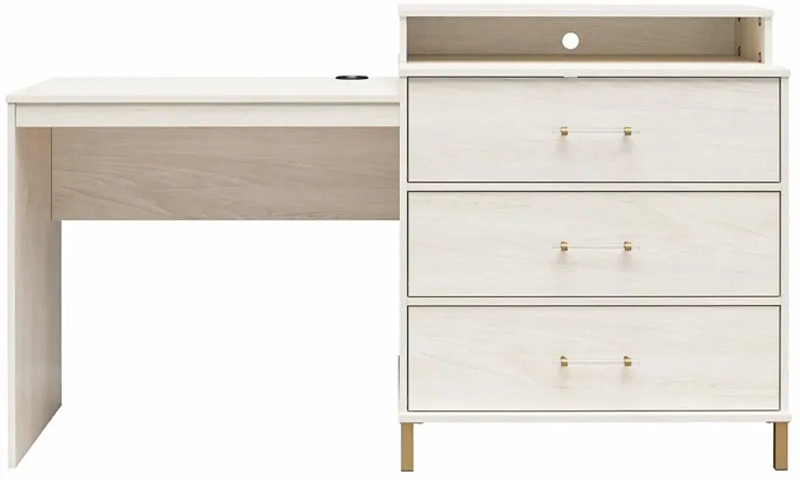 Kalissa Dresser Desk Combo with Wireless Charger