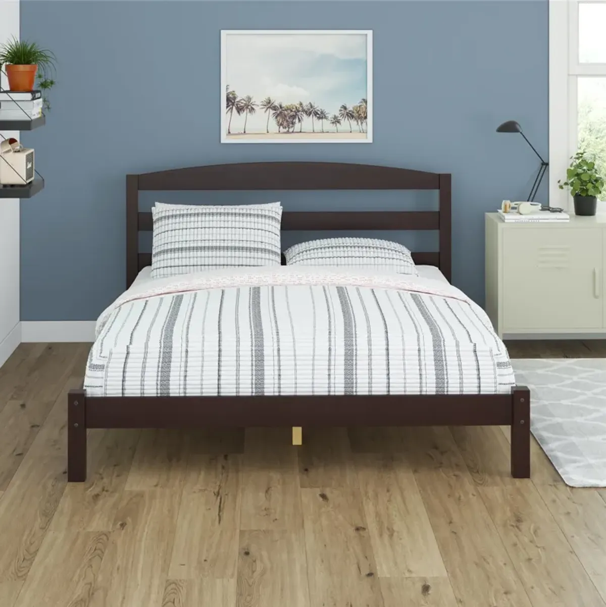 Braylon Wooden Bed Frame with Wood Slats