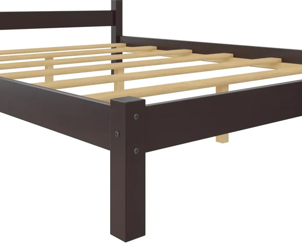 Braylon Wooden Bed Frame with Wood Slats