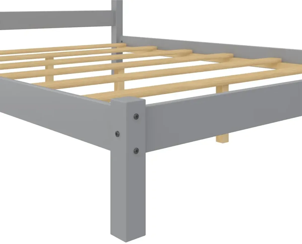 Braylon Wooden Bed Frame with Wood Slats